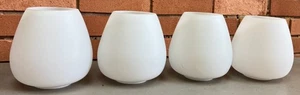 Vintage 1960s Opaque Glass Lamp Shades Mid Century Modern Lighting MCM PARTS - Picture 1 of 8