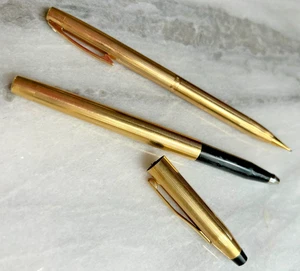 Vintage Cross 12k Gold Filled Pen, Sheaffer Pencil goldtone - Bild 1 von 4