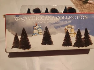 Liberty Falls Village Accessory ~ 6 Miniatur Bäume Set ~ 1994 #AH49 - Bild 1 von 6