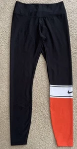 Nike Power Damen Dri-Fit Leggings orange schwarz weiß Größe Small - Bild 1 von 7