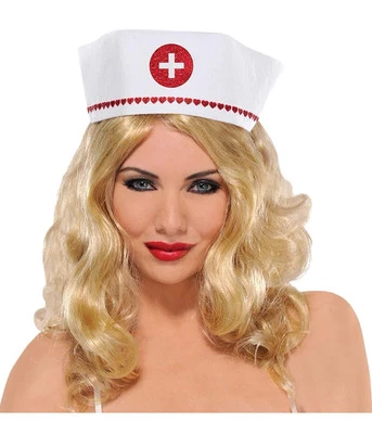 Sombrero de enfermera Halloween Vestir 1 pieza Traje Usted mismo Hospital Miel Enfermera Accesorio Foto 1 de 3