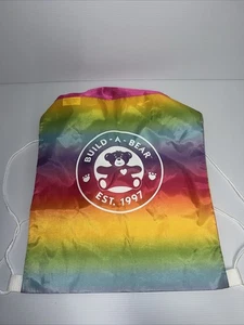 Build A Bear String Rainbow Rucksack Tragetasche 17 x 13 Zoll - Bild 1 von 3