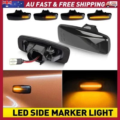 2x Flowing LED Side Lights Indicator Repeater Smoked For Nissan Patrol Infiniti - image 1 of 4