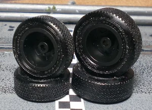 1/24 URETHANE SLOT CAR TIRES 2 pair AMT Slot Car Kits - Picture 1 of 1