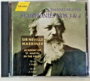 Johannes Brahms Symphonies Nos. 3 & 4 by Sir Neville Marriner CD BRAND NEW! - Picture 1 of 2