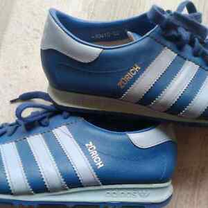 SELTENE Vintage 70-80er Jahre Adidas Zurich Schuhe Turnschuhe - UK 5 - Made in Jugoslawien