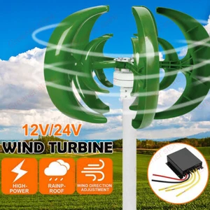 Molino de viento generador turbina eólica ejes verticales 800W 12V 24V con controlador de carga - Imagen 1 de 12