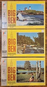 3 Vintage Milton Bradley 4962 Big Ben 1000 Piece Jigsaw Puzzles 26"x20" - Picture 1 of 8