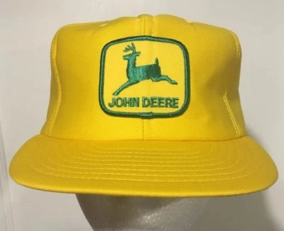 JOHN DEERE Tractor Amarillo Granja Camionero Sombrero Verdadero De Colección Gorra Espuma A Presión EE. UU. Foto 1 de 4