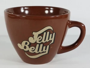 Jelly Belly brown tan beige logo wide round collectible 12 oz. coffee cup mug - Picture 1 of 9