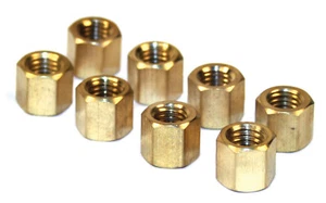 Empi M8-1.25 Brass Intake or Exhaust Nuts - Set of 8 - 43-6051 - Foto 1 di 1