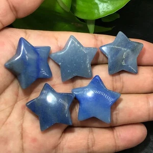 Cristal curativo de cuarzo estrellas aventurina azul natural 5 piezas regalo - Imagen 1 de 9