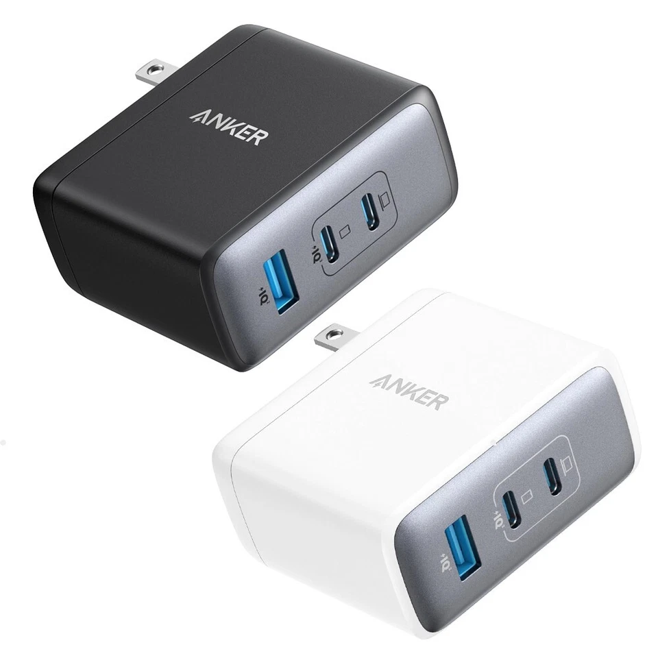 Anker 100W USB C Charger GaN II 3-Port Wall Charger for Mac/Galaxy S24/iPhone 16 - Image 1 of 1