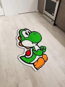 Yoshi Dinosaur Bedroom Floor Mat Modern Area Rug Living Room Accent Wool Carpet - Picture 1 of 3