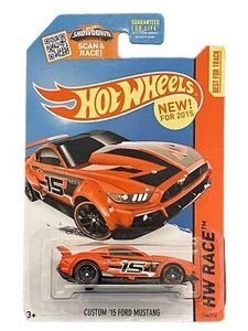 Hot Wheels 2015 154/250 Error CUSTOM '15 FORD MUSTANG RED HW RACE Mattel New IP - Picture 1 of 8