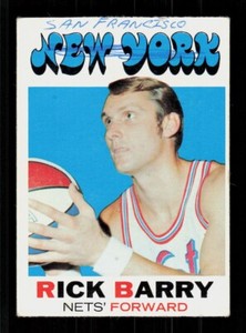 1971-72 Topps Basketball #170 Rick Barry RC Rookie VG