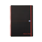 Black n' Red Polypropylene Wirebound Notebook 140 Pages A4 Pack of 5 846350
