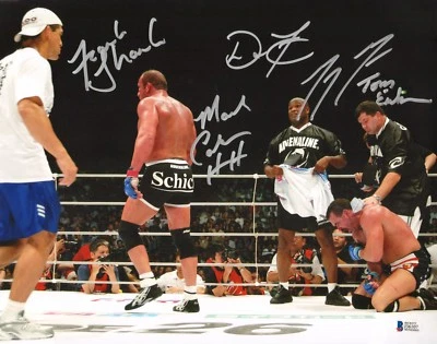 Mark Coleman Don Frye Frank Shamrock +2 Signed 11x14 Photo BAS COA Pride FC UFC - Image 1 of 4