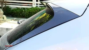 GLOSS REAL TWILL CARBON FIBER REAR SPOILER SIDE GARNISH 16+ LEXUS NX AZ10 NX300h - Picture 1 of 5