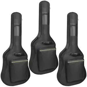 Guitar Bags, 3 Pack Guitar Gig Bag, 38 40 41 inch Electric Guitar Case, Water... - Picture 1 of 7