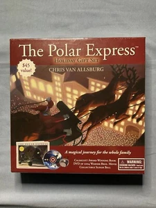 THE POLAR EXPRESS Urlaubsgeschenkset DVD Film Buch Santas Schlittenglocke versiegelt Neu im Karton - Bild 1 von 6