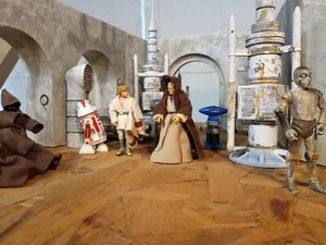 CUSTOM Mos Eisley Alleyway (Spaceport Speeders) FOR 3.75IN FIG DIORAMA Unpainted - Picture 1 of 11