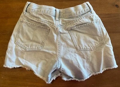 Old Navy Girls 12 Slim High Rise Adjustable Waist Denim Cutoff Jean Shorts - Image 1 of 4