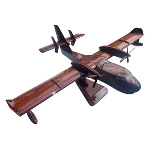 CL415 Canadair modello di aereo desktop legno di mogano - Foto 1 di 4