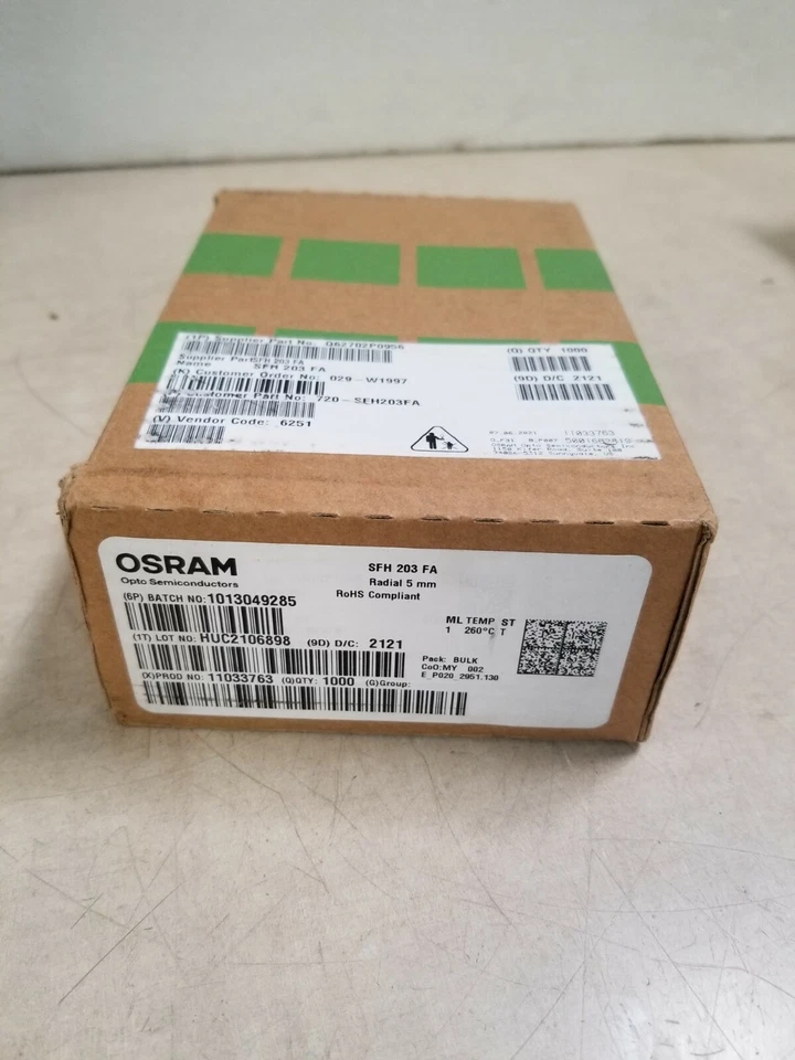 Lot of 1000 - OSRAM SFH 203 FA Opto Semiconductors - Image 1 of 4