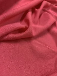 BEAUTIFUL PINK STRETCH POLYESTER CREPE DRESS FABRIC : 140CM WIDE : #OEP2 - Foto 1 di 5