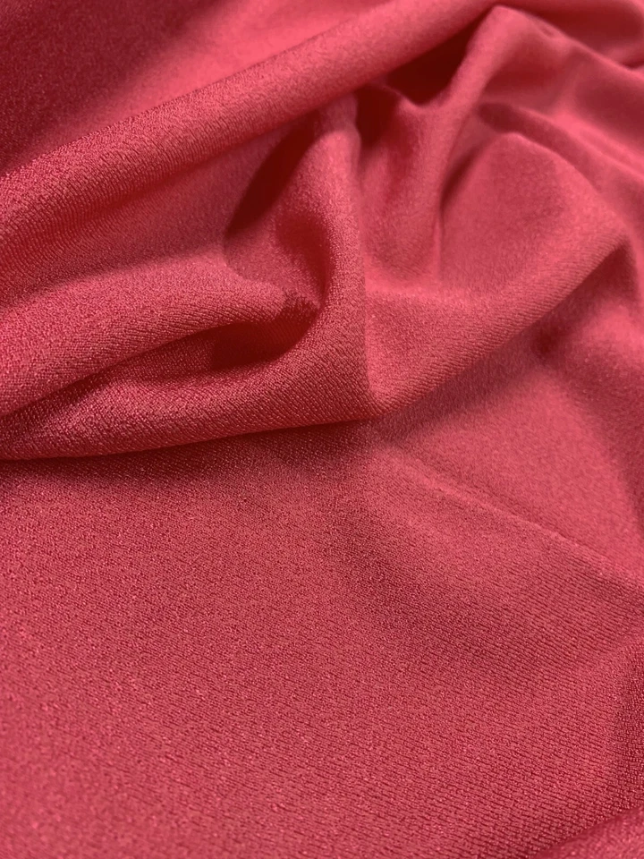 BEAUTIFUL PINK STRETCH POLYESTER CREPE DRESS FABRIC : 140CM WIDE : #OEP2 - Image 1 of 4