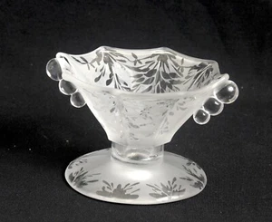 Fenton Wistaria Kerzenhalter mattierte Weinrebe Pressglas Perlen Griff 8 Panel - Bild 1 von 6