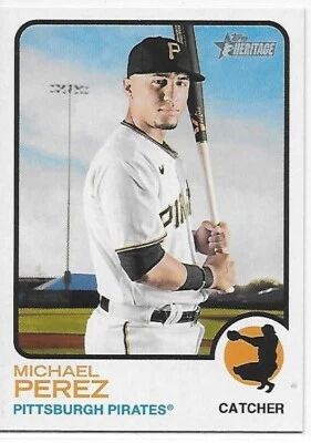 2022 Heritage Baseball SP Michael Perez Pirates - Image 1 of 2
