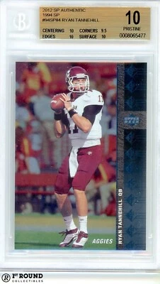 POP 1: Ryan Tannehill BGS 10: 2012 SP Authentic 1994 SP Pristine Rookie Year - Image 1 of 3