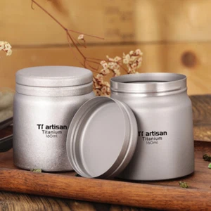 160 ml titanio EDC mini caja de almacenamiento latas de café té recipiente botella frasco - Imagen 1 de 14