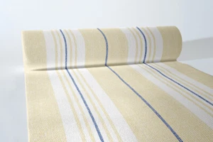 Tischläufer York in Blau-Beige aus Linclass® Airlaid 40 cm x 24 m - Streifen - Bild 1 von 5