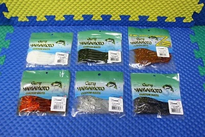 Gary Yamamoto Custom Baits 4" D/T H-Grub 10 Pack CHOOSE YOUR COLOR! - Image 1 of 3