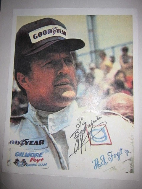 Papel AJ FOYT AUTOGRAFIADO   Foto 1 de 1