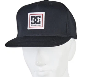 DC Shoes VC Black Square Logo Snappy Trucker Hat - Mens - Picture 1 of 3