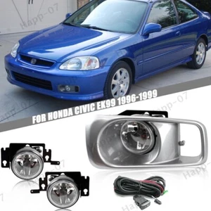 For 1996-2000 Honda Civic Front Bumper Fog Light Assembly Fog Light Set - Picture 1 of 3