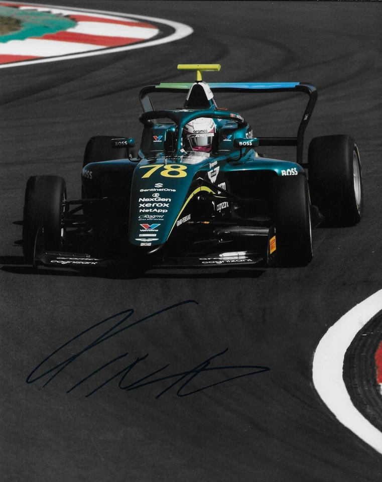 Signed Tina Hausmann Formula 1 Academy Aston Martin Racing 8x10 Photo 3 Original - Image 1 of 2