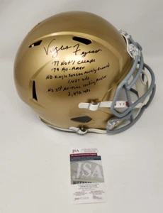 Vagas Ferguson Notre Dame Signed FULL SIZE Helmet 4 Inscriptions Auto JSA COA - Picture 1 of 3