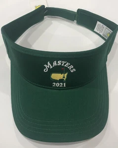 Visera de golf Masters 2021 verde con fecha NUEVA CON ETIQUETAS de Augusta National - Imagen 1 de 3