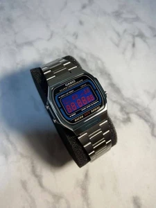 CASIO Custom LCD A164WA-1 Energy Color Inverted LCD Mens Watch New item with Box - Picture 1 of 10