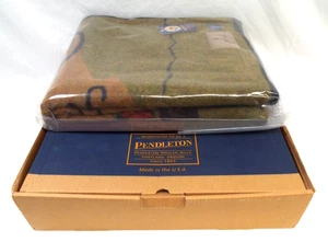 Pendleton Beaver State Legendary Record Keeper Wool Blanket 64" x 80" New Box - Picture 1 of 23