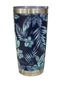 Margaritaville Jimmy Buffet 20 Oz Floral Palm Leaves Stainless Steel Travel Cup - Picture 1 of 6