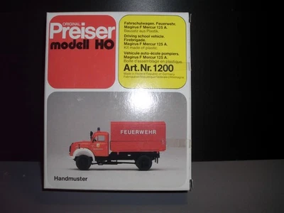 MAGIRUS-DEUTZ F MERKUR 125A FAHRSCHULE PREISER 1200 BAUSATZ 1:87 HO UNGEBAUT OVP - Bild 1 von 3