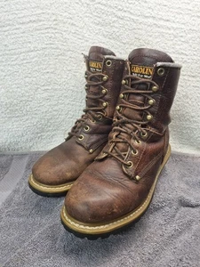 Carolina Elm Holzfällerstiefel 8" Herren 5,5 Damen 7 Arbeit Leder braun - Bild 1 von 19