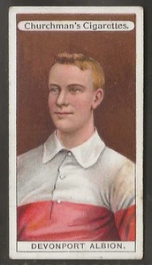CHURCHMAN-FOOTBALL CLUB COLOURS 1909-#29- RUGBY - DEVONPORT ALBION - Picture 1 of 2