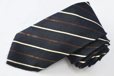 EMPORIO ARMANI 黑色丝绸男式领带 W:3 L 出品:59 意大利制造 — 第 1/3 张图片